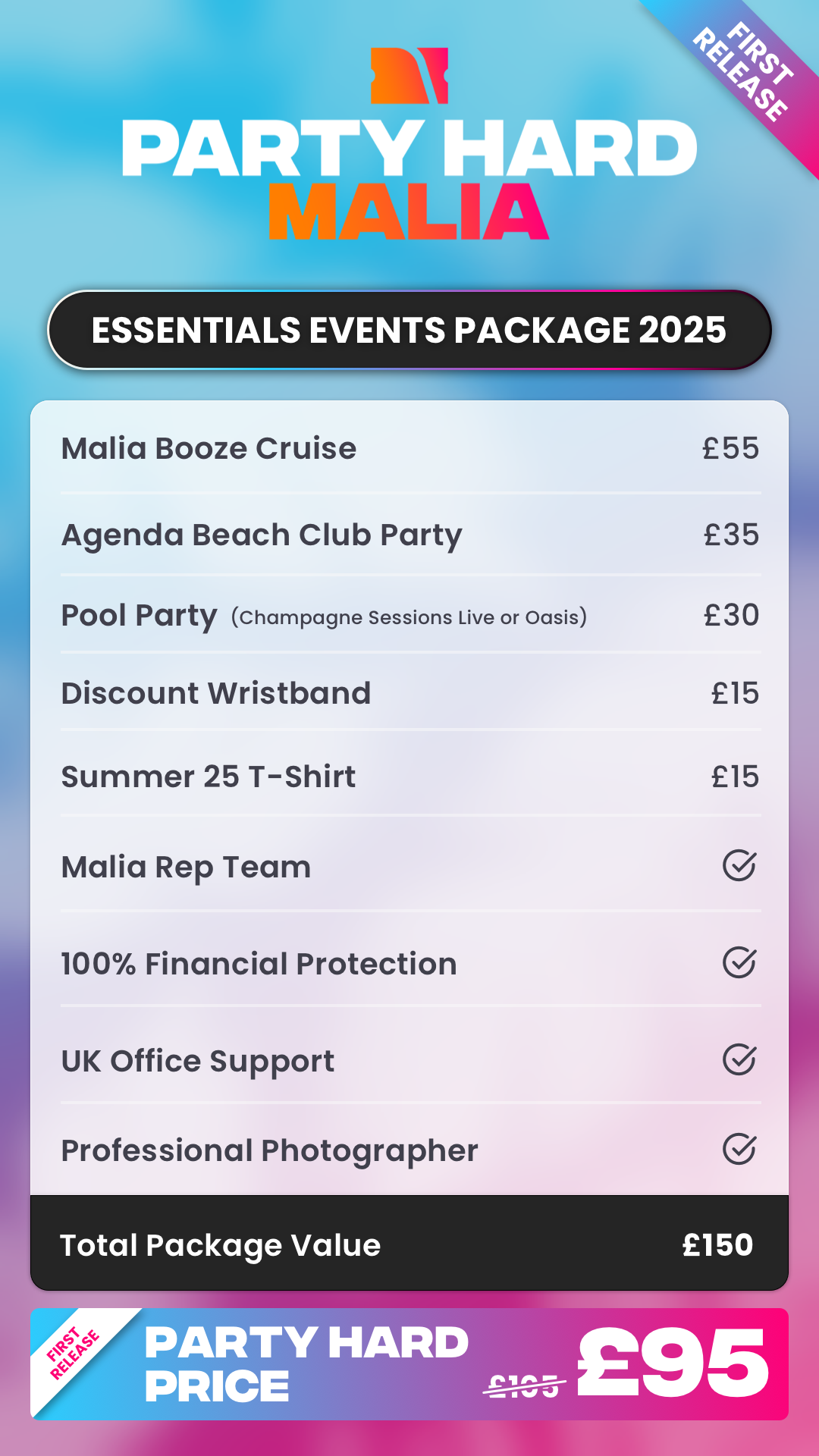 Malia Essentials Events Package 2025