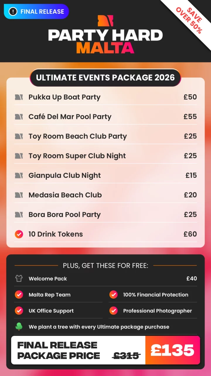 Malta Ultimate Events Package Final Release Price 2026