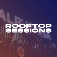 Rooftop Sessions logo banner for Albufeira.