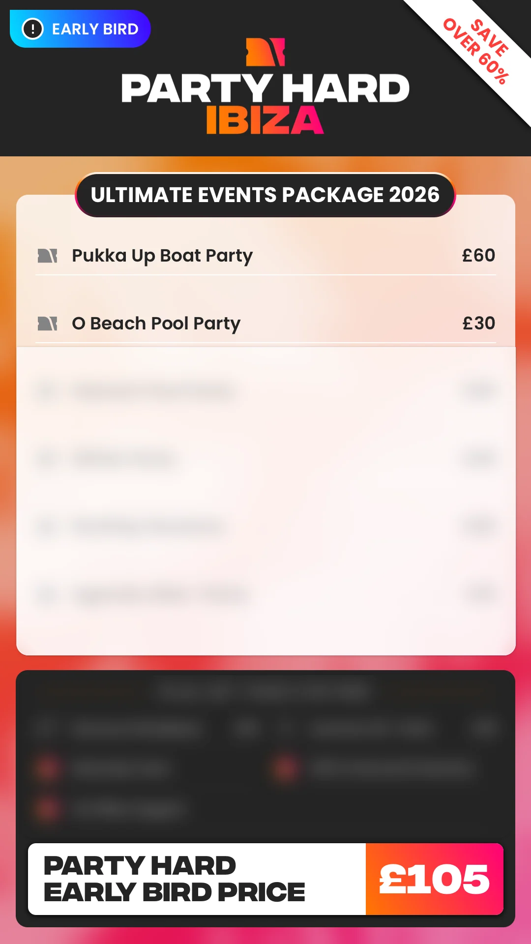 Ibiza UEP 2026 Early Bird Package