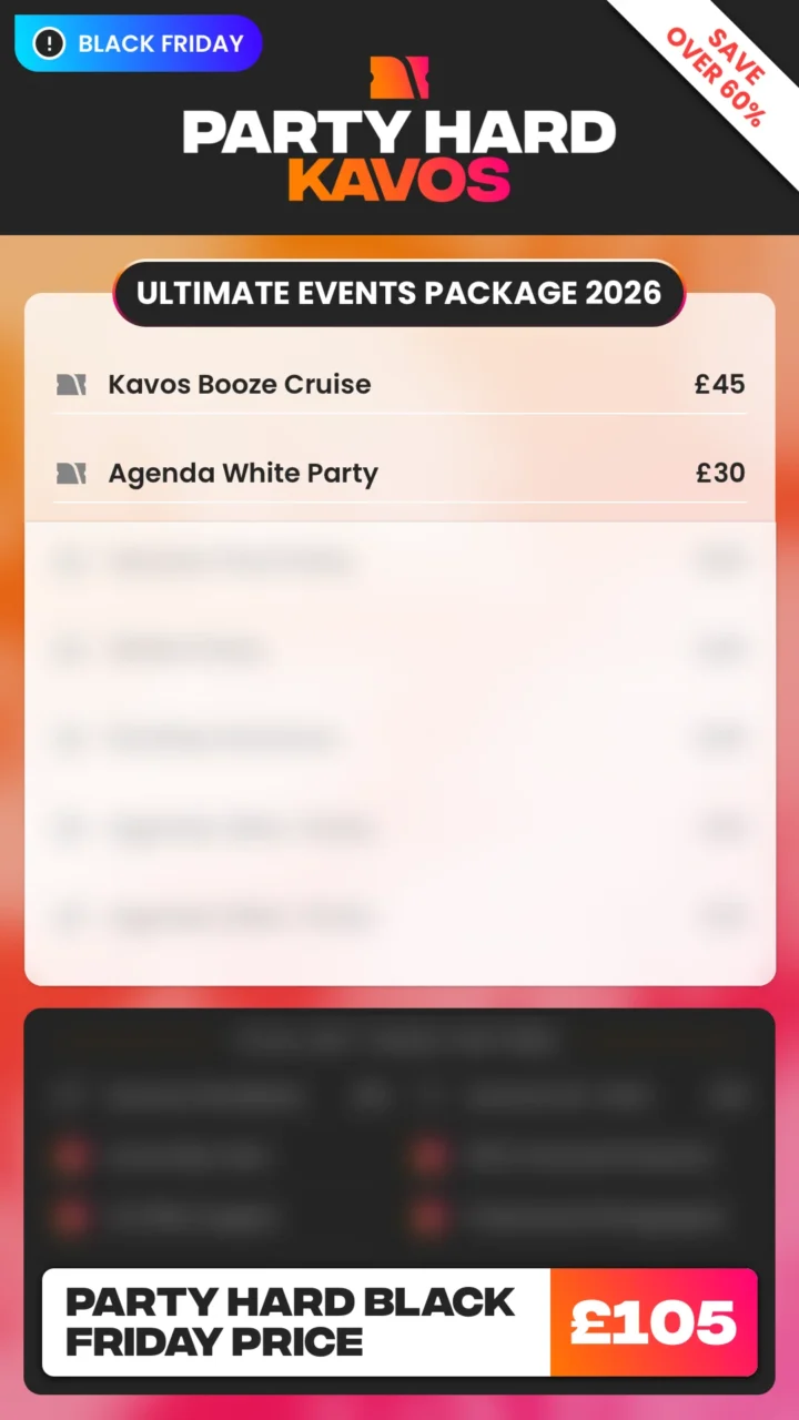 Kavos Ultimate Events Package Black Friday Price 2026