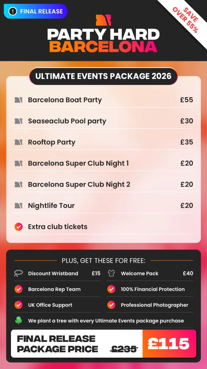 Barcelona Ultimate Events Package Final Release Price 2026